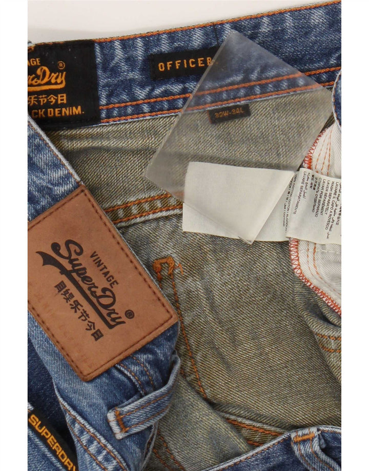 Мужские узкие джинсы Superdry Official W32 L34, синий хлопок