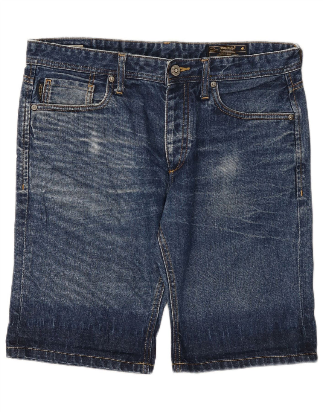 Мужские джинсовые шорты Jack & Jones, большие, W34, синие, хлопок