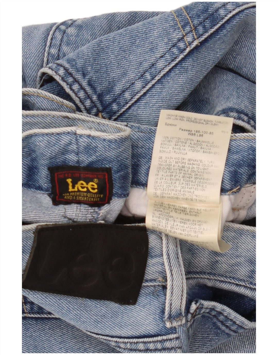 Мужские зауженные джинсы Lee W34 L27, синий хлопок
