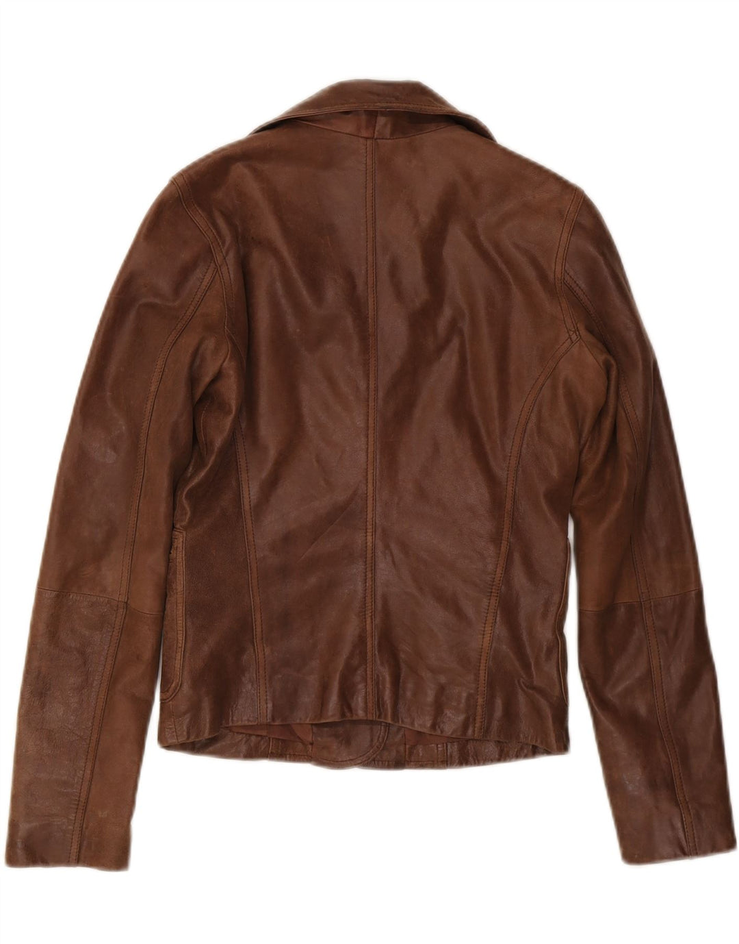 AMISU Womens Leather Jacket EU 38 Medium Brown Leather Vintage AMISU and Second-Hand AMISU from Messina Hembry 