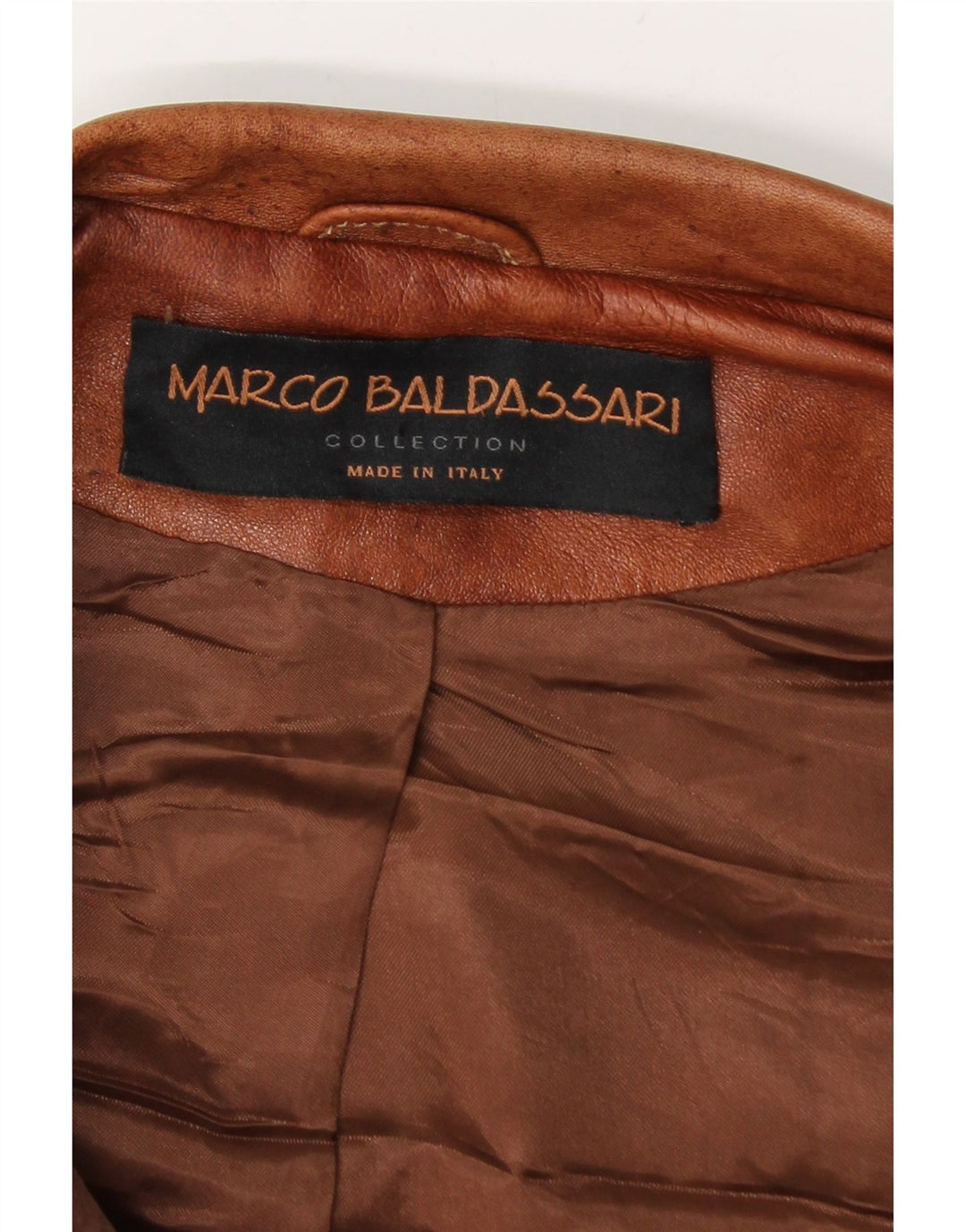MARCO BALDASSARI Мужская кожаная куртка UK 42 XL Коричневая
