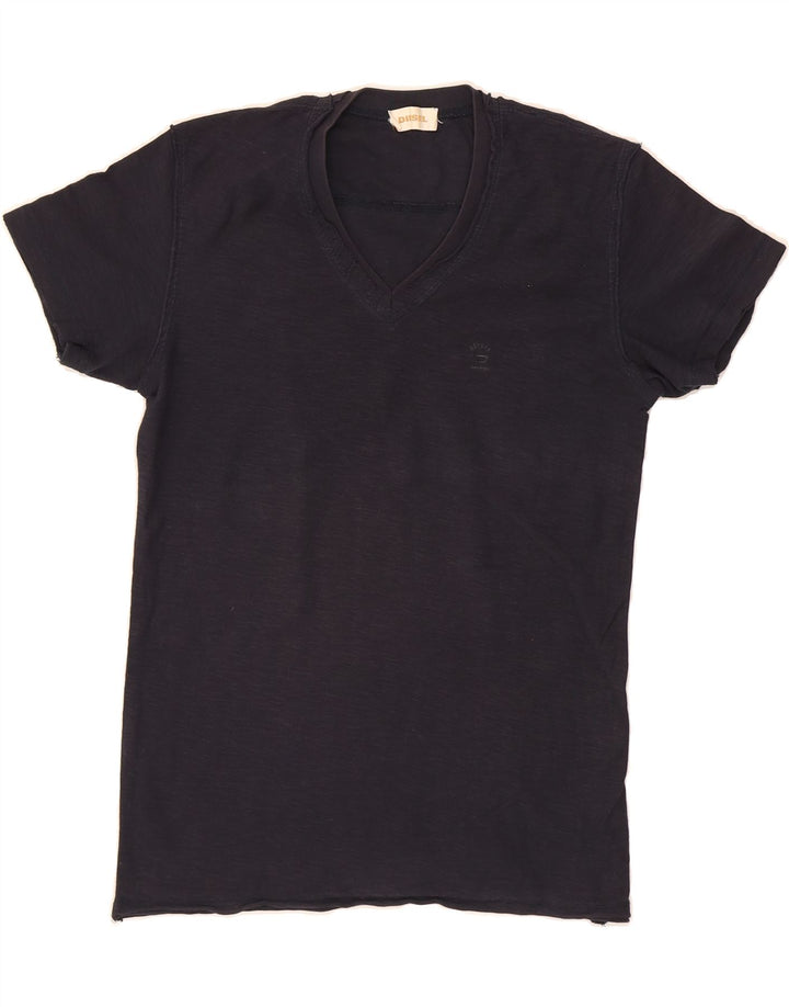 DIESEL Womens T-Shirt Top UK 12 Medium Navy Blue Cotton Vintage Diesel and Second-Hand Diesel from Messina Hembry 