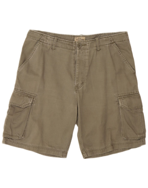 Мужские шорты карго Jack & Jones, большие, W34, хаки, хлопок