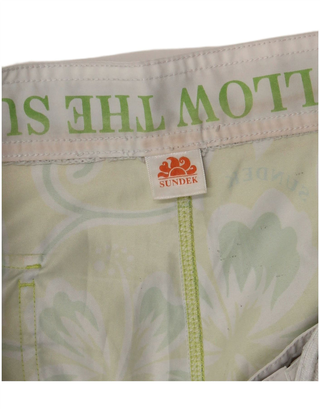 SUNDEK Мужские шорты для плавания, большие зеленые с цветочным принтом