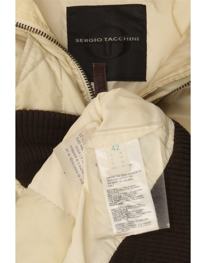 Женская утепленная куртка с капюшоном Sergio Tacchini IT 42 Medium Beige Colourblock
