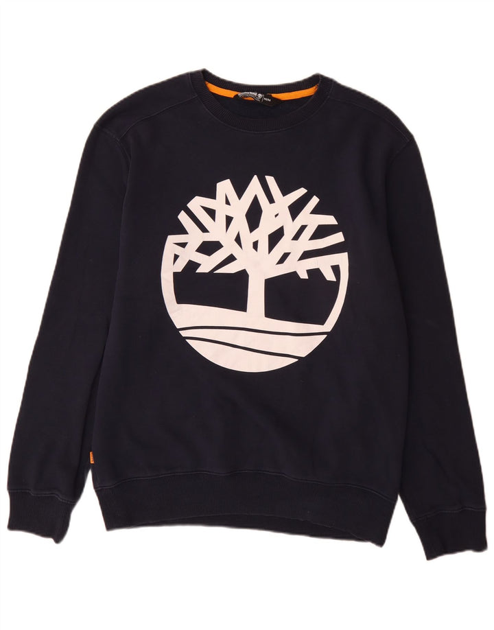 Мужской свитшот Timberland Regular Fit с рисунком, средний, темно-синий