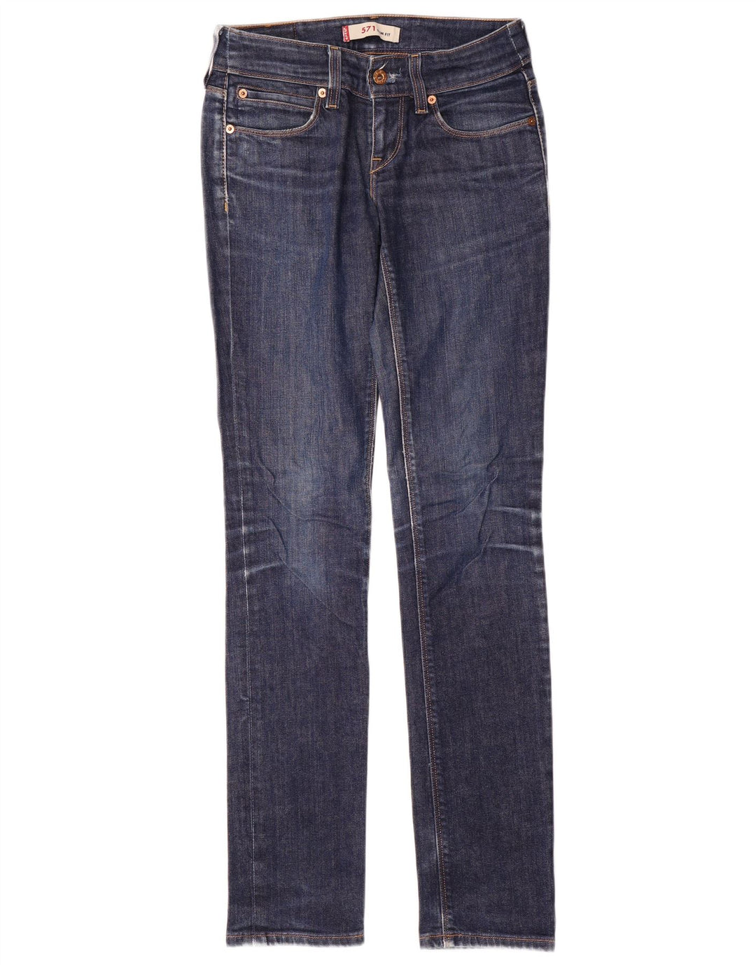 Женские узкие джинсы Levi's 571 W27 L34 синие, хлопок
