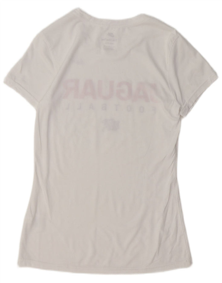 Женская футболка с рисунком NIKE Dri Fit Top UK 10, маленький размер, белый полиэстер