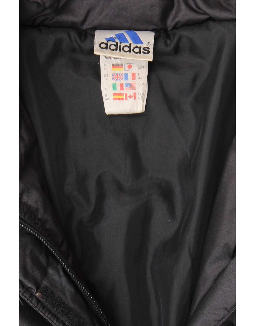 Женская стеганая куртка Adidas UK 14, большой темно-синий полиамид
