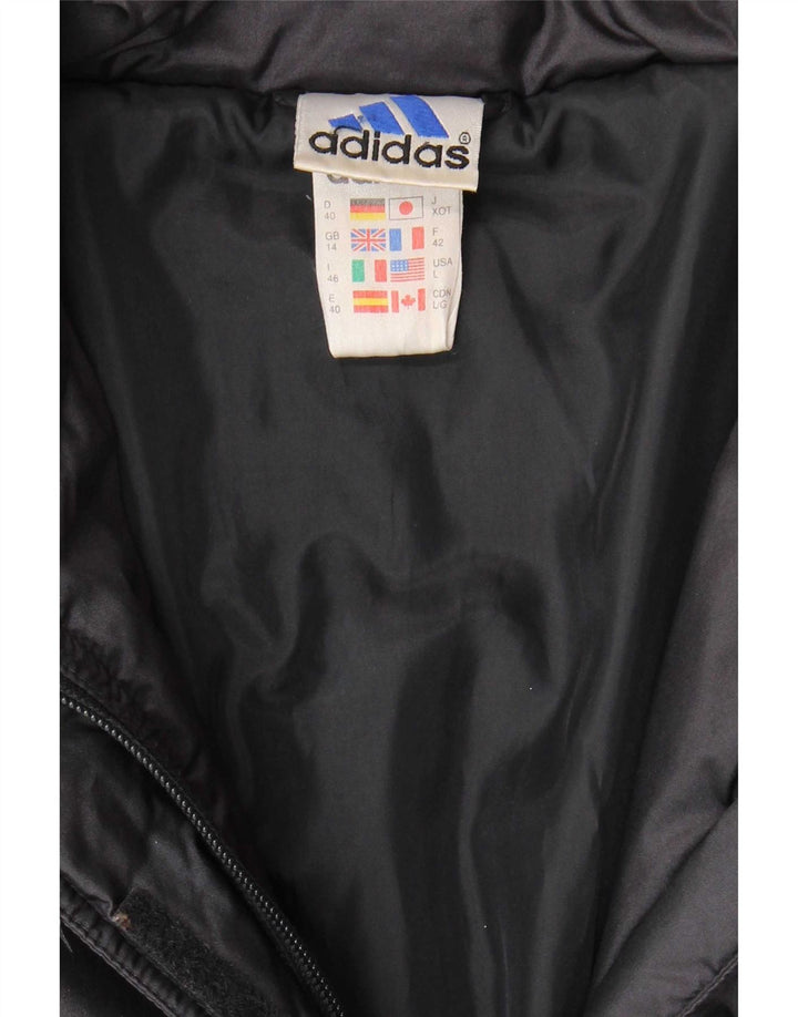 Женская стеганая куртка Adidas UK 14, большой темно-синий полиамид