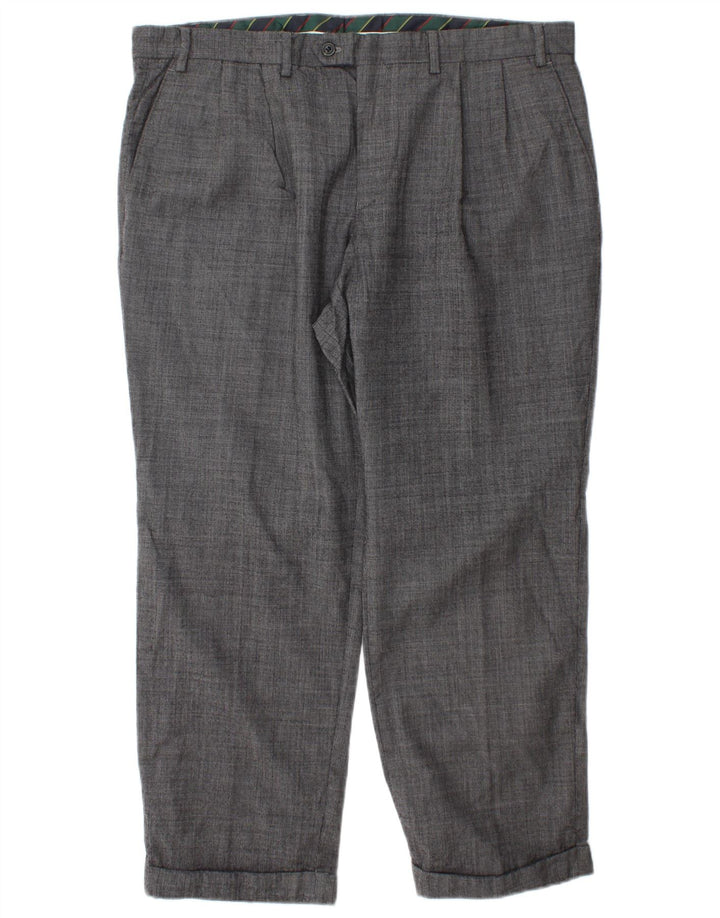 Мужские костюмные брюки CHAPS W38 L29 серые, шерстяные