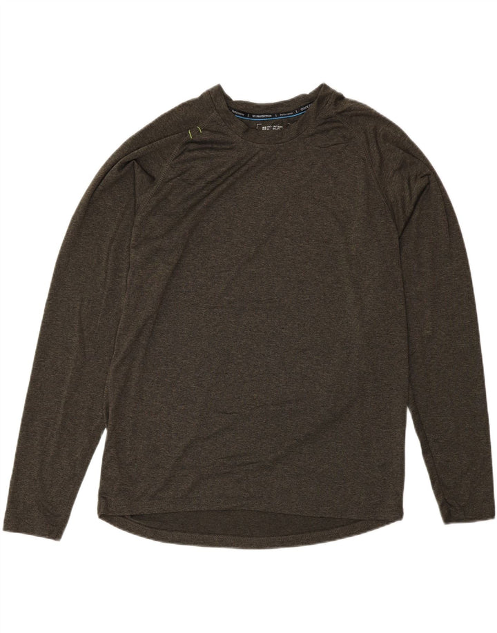 Mountain Warehouse Мужской топ IsoCool с длинным рукавом, средний хаки, в крапинку