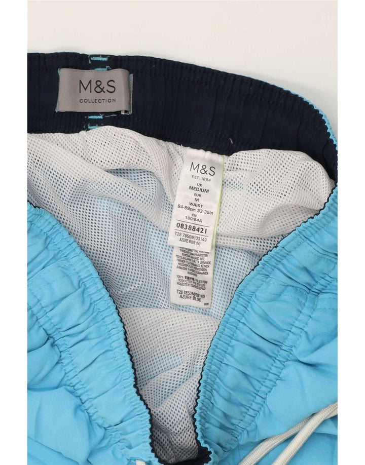 Мужские шорты для плавания Marks & Spencer, средний синий полиэстер
