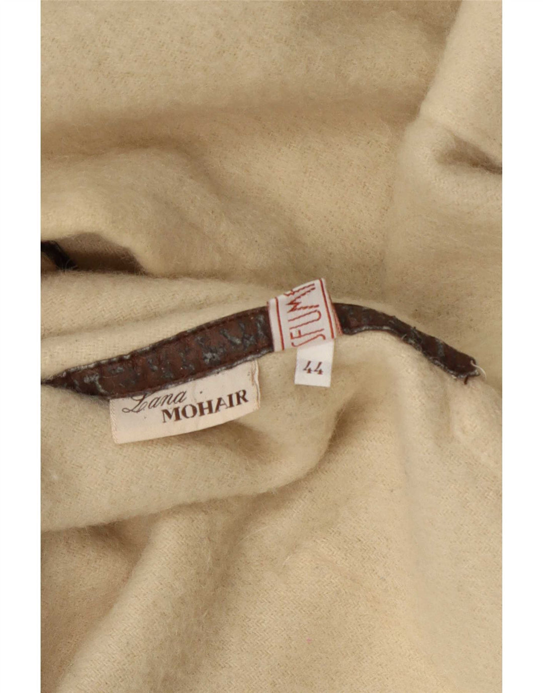 Винтажное женское пальто-кейп оверсайз IT 44 Medium Beige Wool