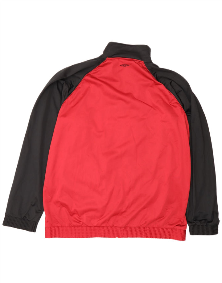 Мужской спортивный костюм Umbro, верхняя куртка, Великобритания, 47/49, 2XL, красный полиэстер с цветными блоками