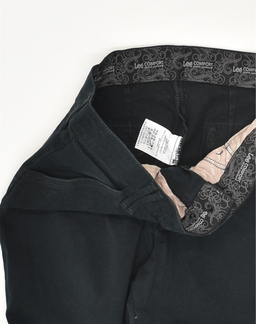 LEE Womens Comfort Fit Straight Cropped Trousers US 8 Medium W31 L24 Black | Vintage Lee | Thrift | Second-Hand Lee | Used Clothing | Messina Hembry 