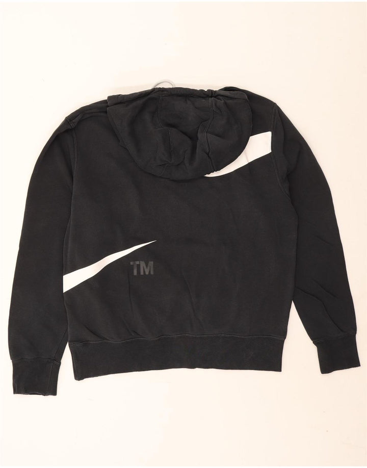 Мужской джемпер с капюшоном с рисунком Nike, средний черный, хлопковый