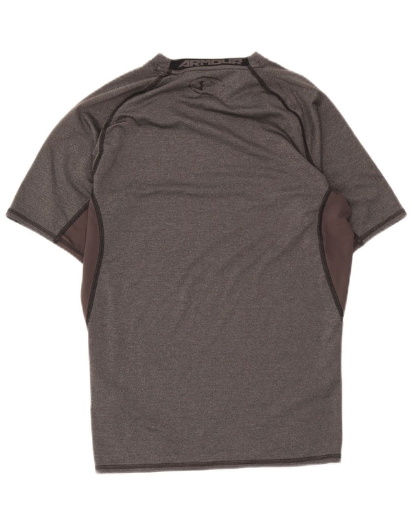 Женская футболка Under Armour Heat Gear Top UK 14, большая серая с цветными блоками