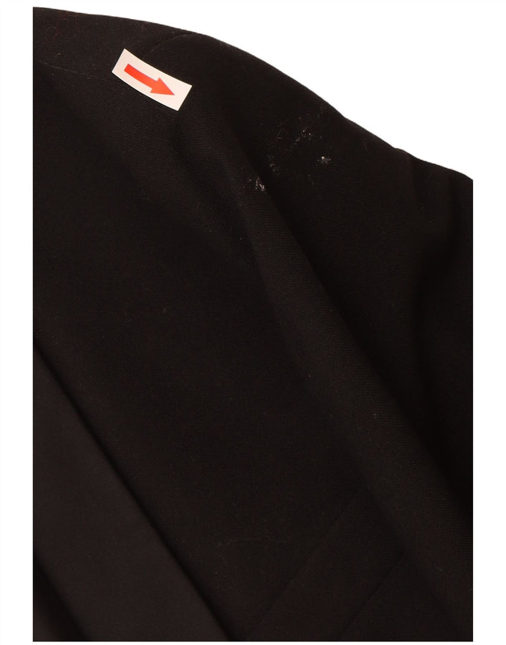 Винтажный мужской пиджак на 1 пуговице EU 50, большой черный новый шерстяной пиджак