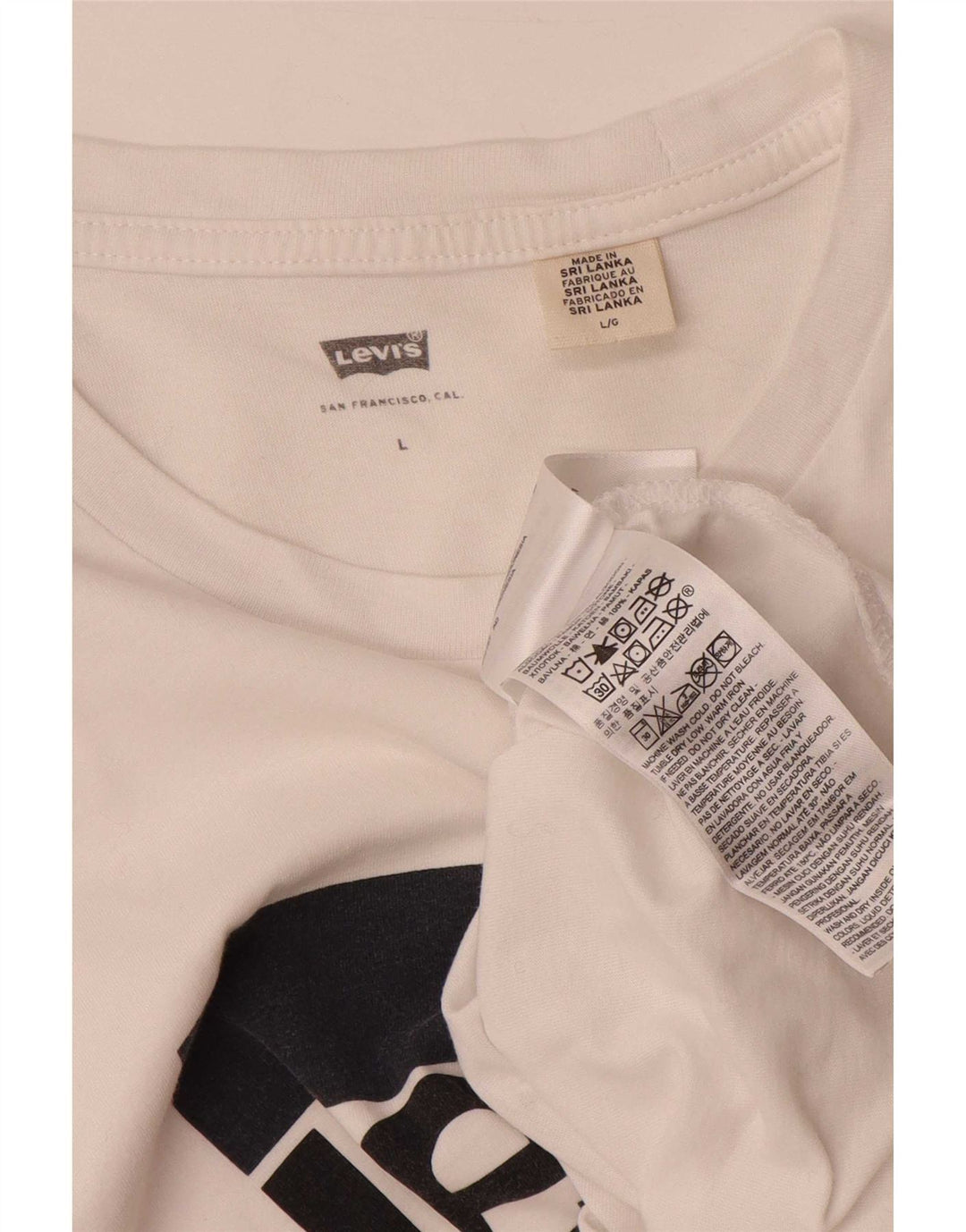 Мужская футболка с рисунком Levi's, большой белый хлопок