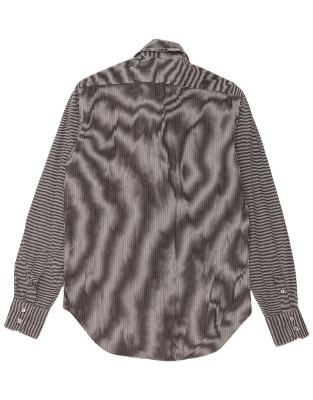 Мужская рубашка Zara, размер 38, хлопковая серая полоска среднего размера