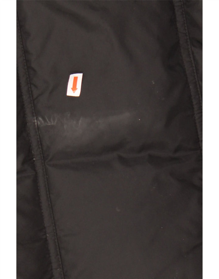 BENETTON Womens Padded Gilet UK 14 Medium Black Polyamide