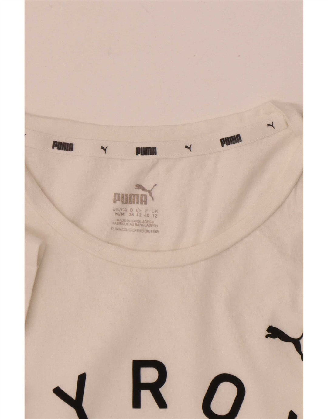 Женская футболка с рисунком Puma Top UK 12, средний белый