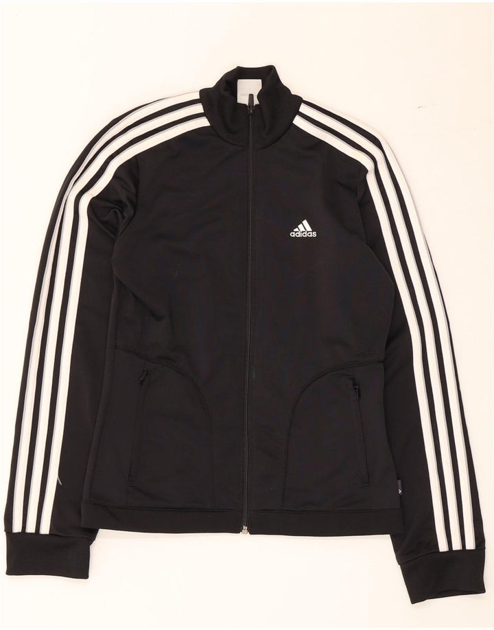 Женский спортивный костюм Adidas Top Jacket UK 8, маленький черный полиэстер с цветными блоками