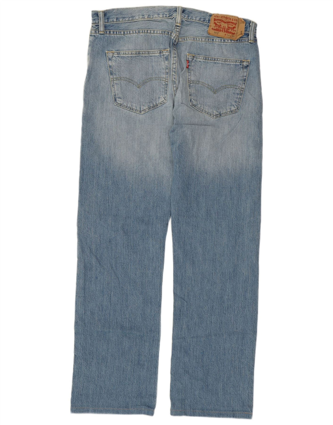 Мужские прямые джинсы LEVI'S 501 W34 L30 синие, хлопок