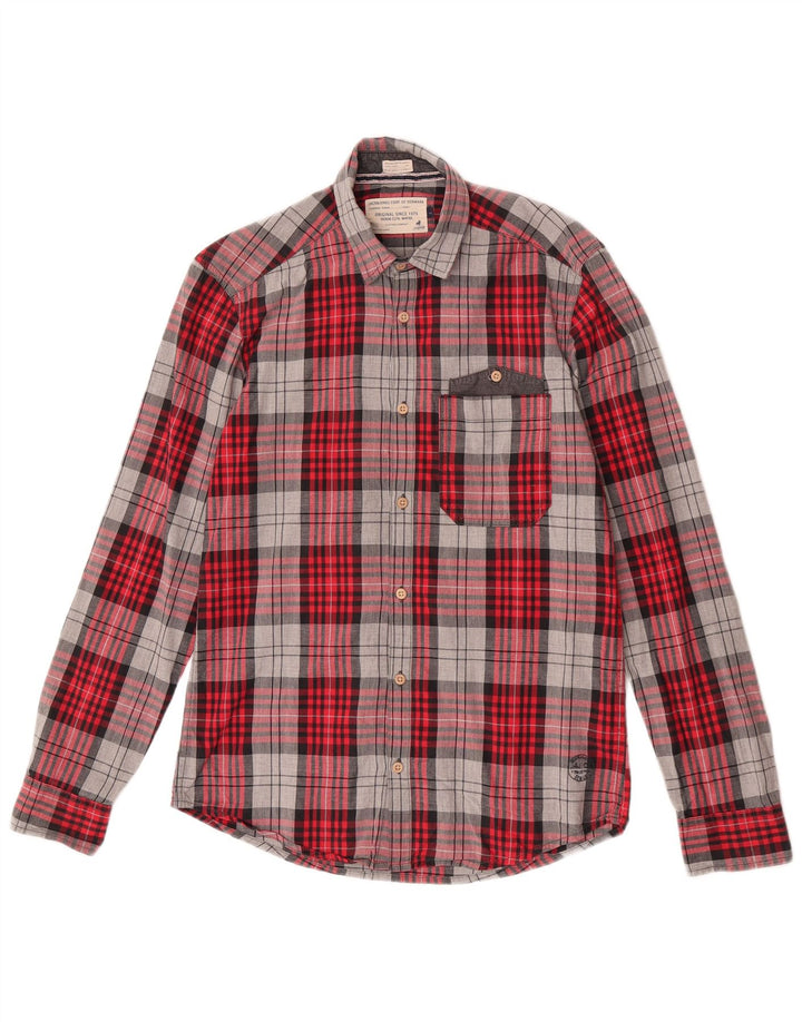 Мужская фланелевая рубашка Jack & Jones, маленькая красная клетка, хлопок