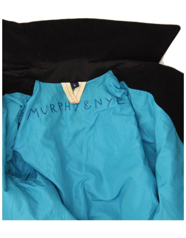 MURPHY & NYE Womens Overcoat UK 16 Large Black Wool Vintage Murphy & Nye and Second-Hand Murphy & Nye from Messina Hembry 