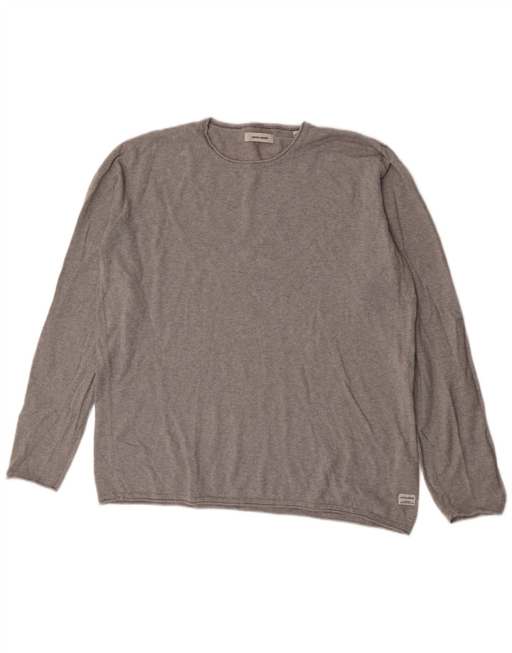 Мужской свитер с круглым вырезом Jack & Jones 2XL серый