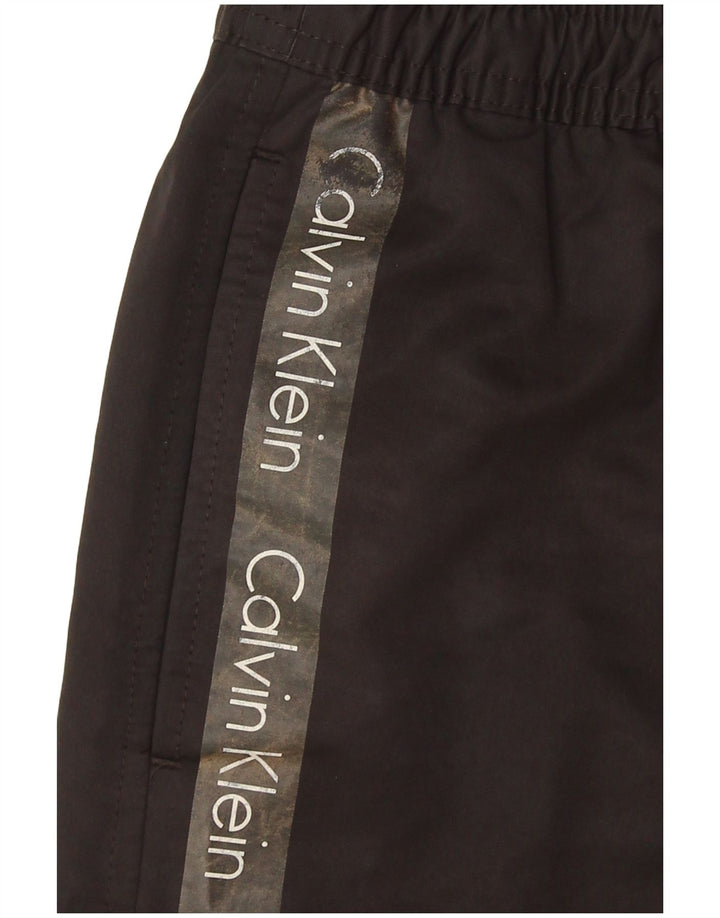 Calvin Klein Мужские шорты для плавания с рисунком, черные, полиэстер