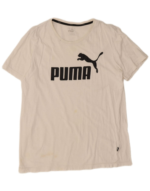 Мужская футболка с рисунком Puma, средний белый