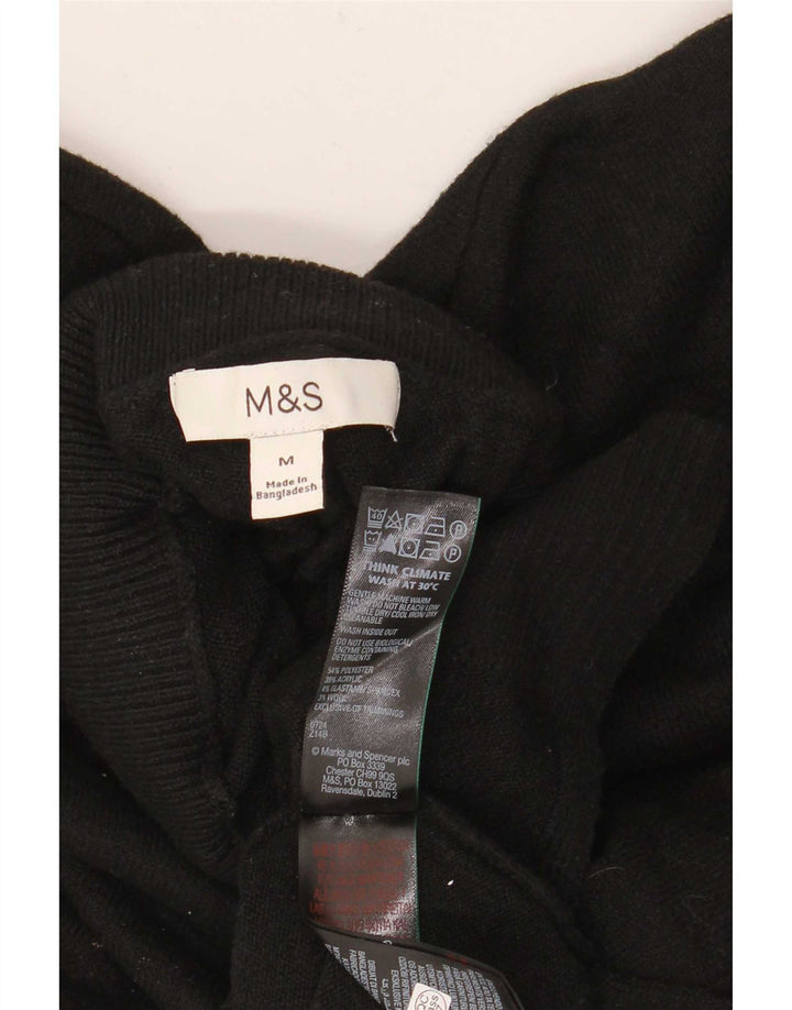 Женский джемпер с высоким воротником Marks & Spencer UK 14, средний черный