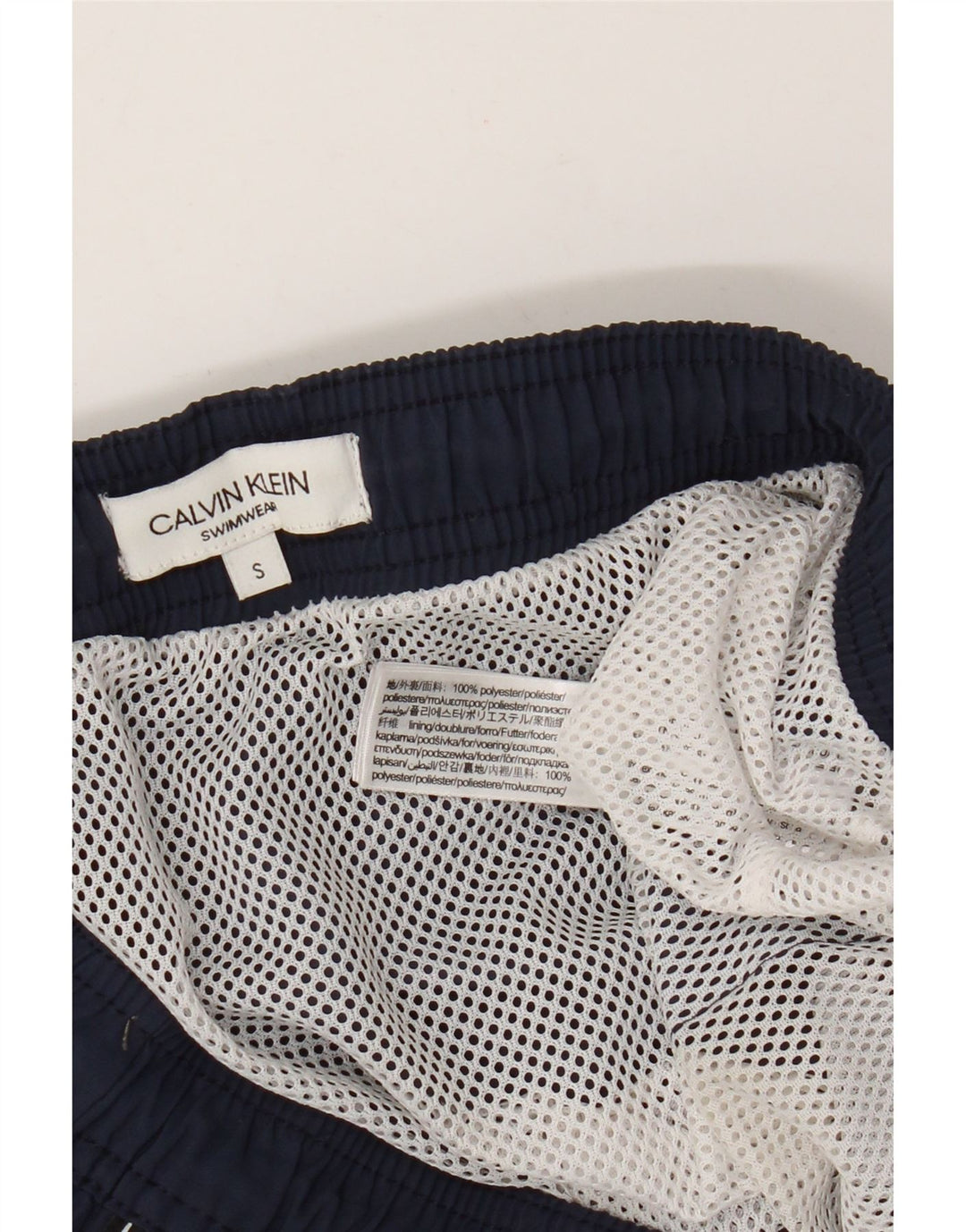 Calvin Klein Мужские шорты для плавания с рисунком, темно-синие, полиэстер