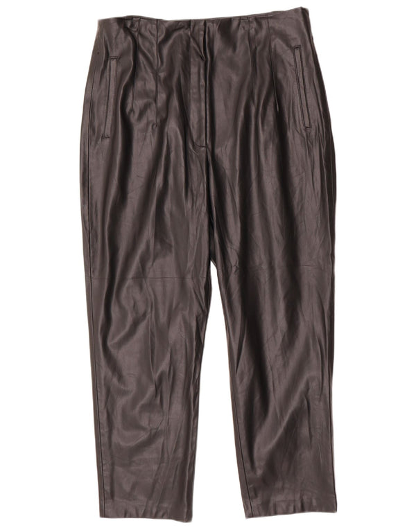 Женские зауженные брюки из искусственной кожи Zara 2XL W38 L27 Синие из полиуретана