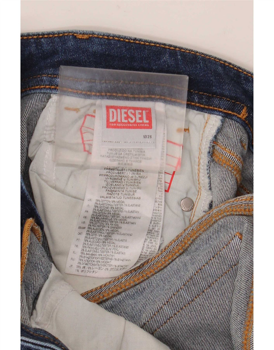 Женские расклешенные джинсы Diesel W26 L32, синий хлопок