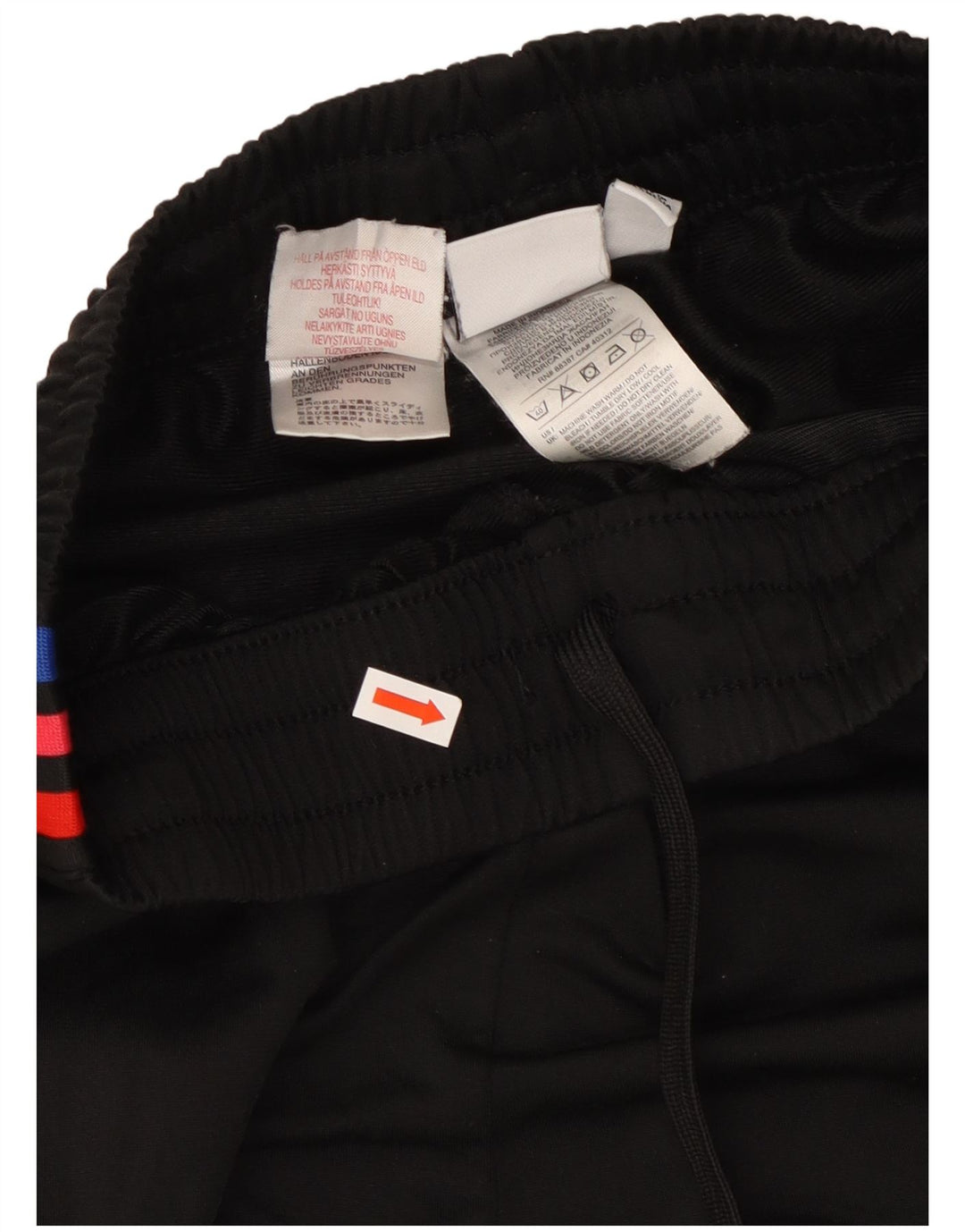 Спортивный костюм Adidas для мальчиков с графическим рисунком Брюки для бега 14-15 лет Черный полиэстер