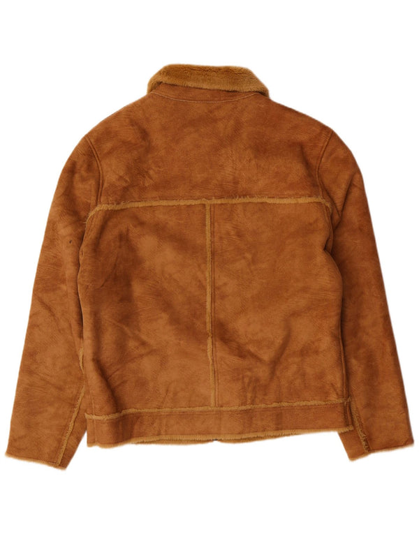 Женская замшевая куртка Mauritius из шерпа UK 18 XL Коричневая