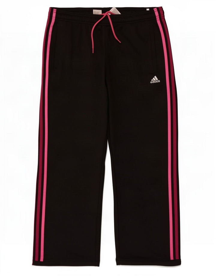 Женские спортивные брюки Adidas UK 12, средний черный полиэстер
