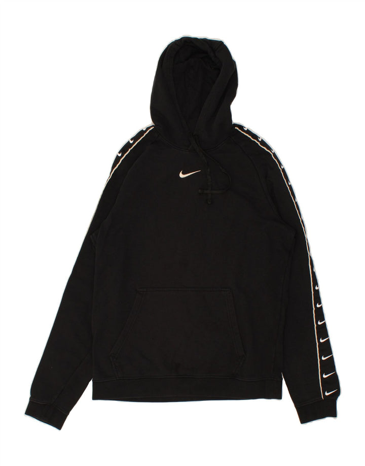 Мужской джемпер с капюшоном NIKE, черный, хлопковый, среднего размера