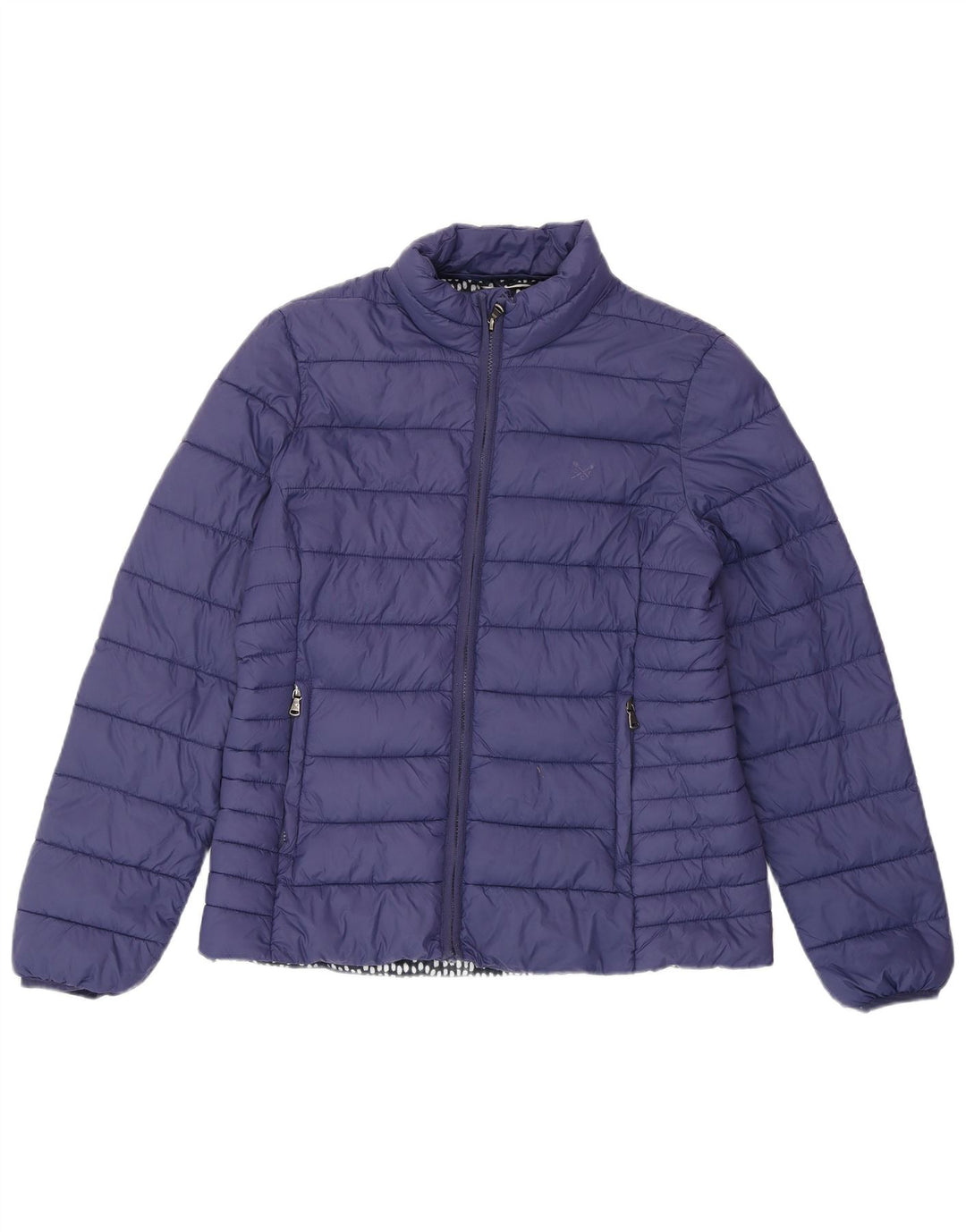 ЭКИПАЖНАЯ ОДЕЖДА Женская стеганая куртка UK 14, большой темно-синий нейлон