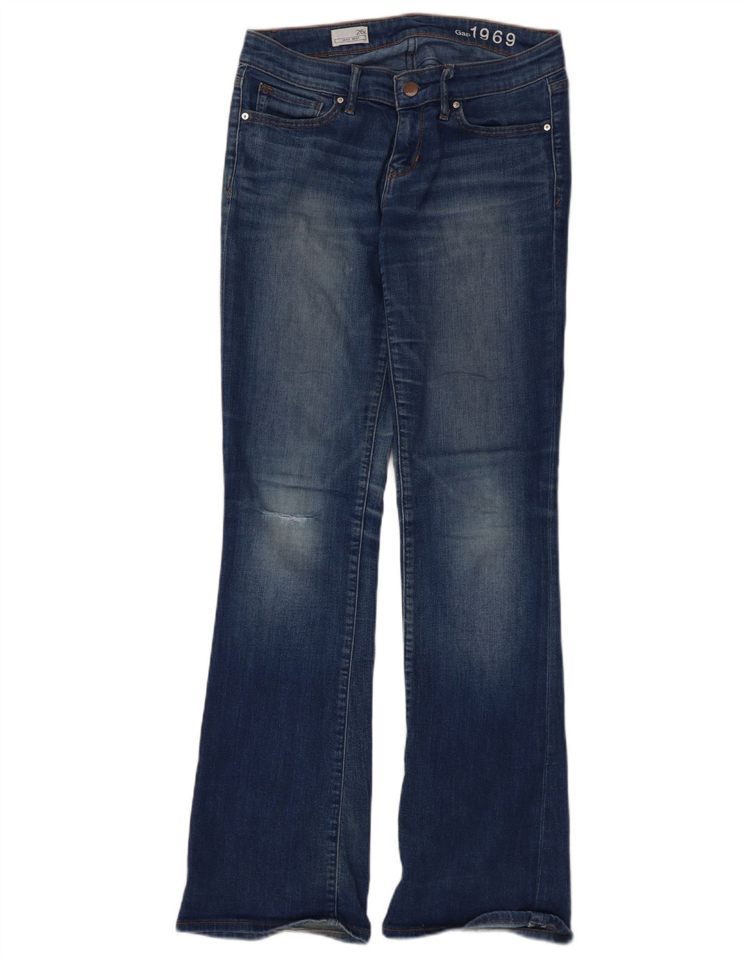 Женские сексуальные потертые джинсы Gap Bootcut W26 L31, синий хлопок
