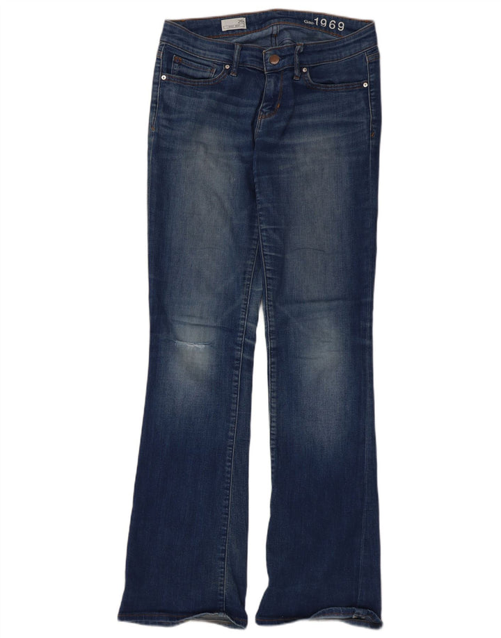 Женские сексуальные потертые джинсы Gap Bootcut W26 L31, синий хлопок