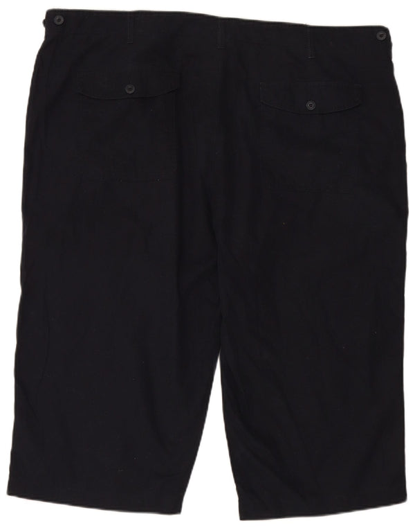 MARKS & SPENCER Mens Blue Harbour Chino Shorts W44 2XL Navy Blue Cotton