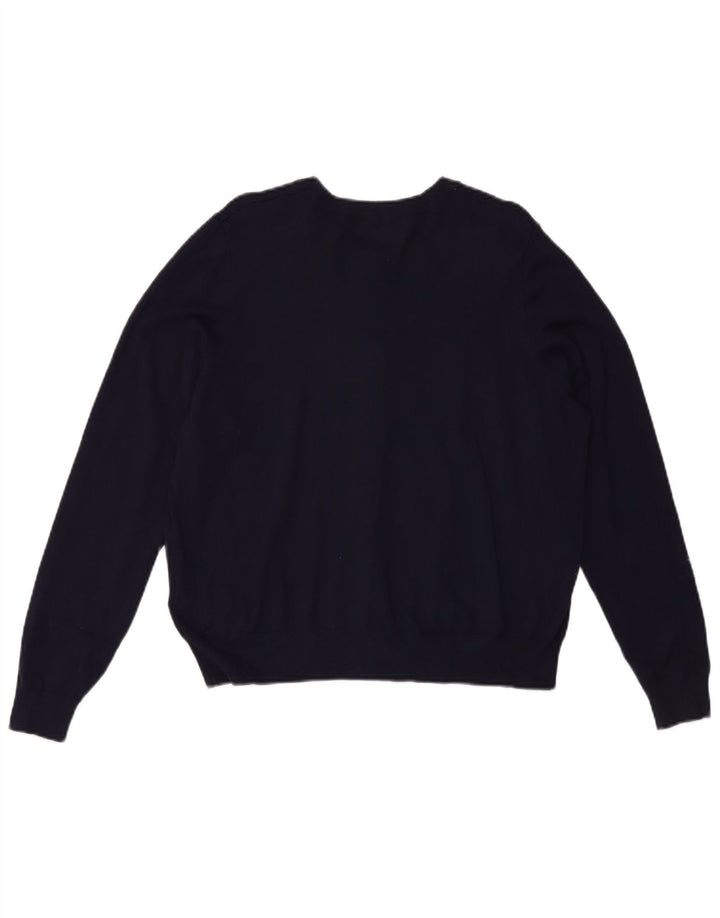 Женский укороченный кардиган MARKS & SPENCER UK 20 2XL Темно-синий из вискозы