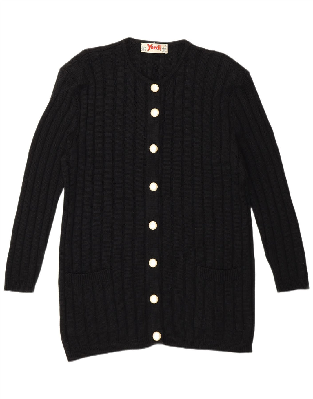 Женский удлиненный кардиган Yarell UK 16, большой черный полиакрил
