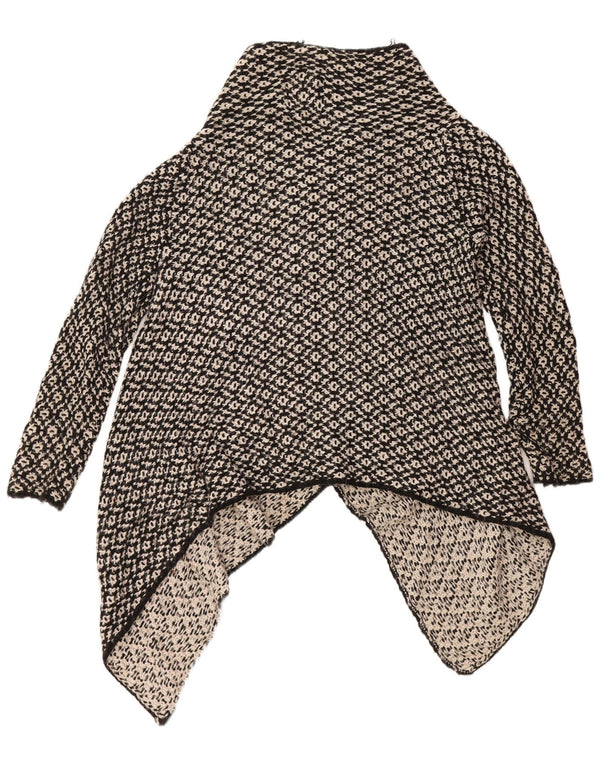 Женский свободный открытый кардиган ZARA UK 14, средний черный акрил