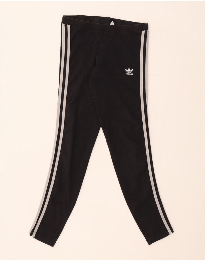 Женские леггинсы Adidas UK 8, маленькие черные хлопковые